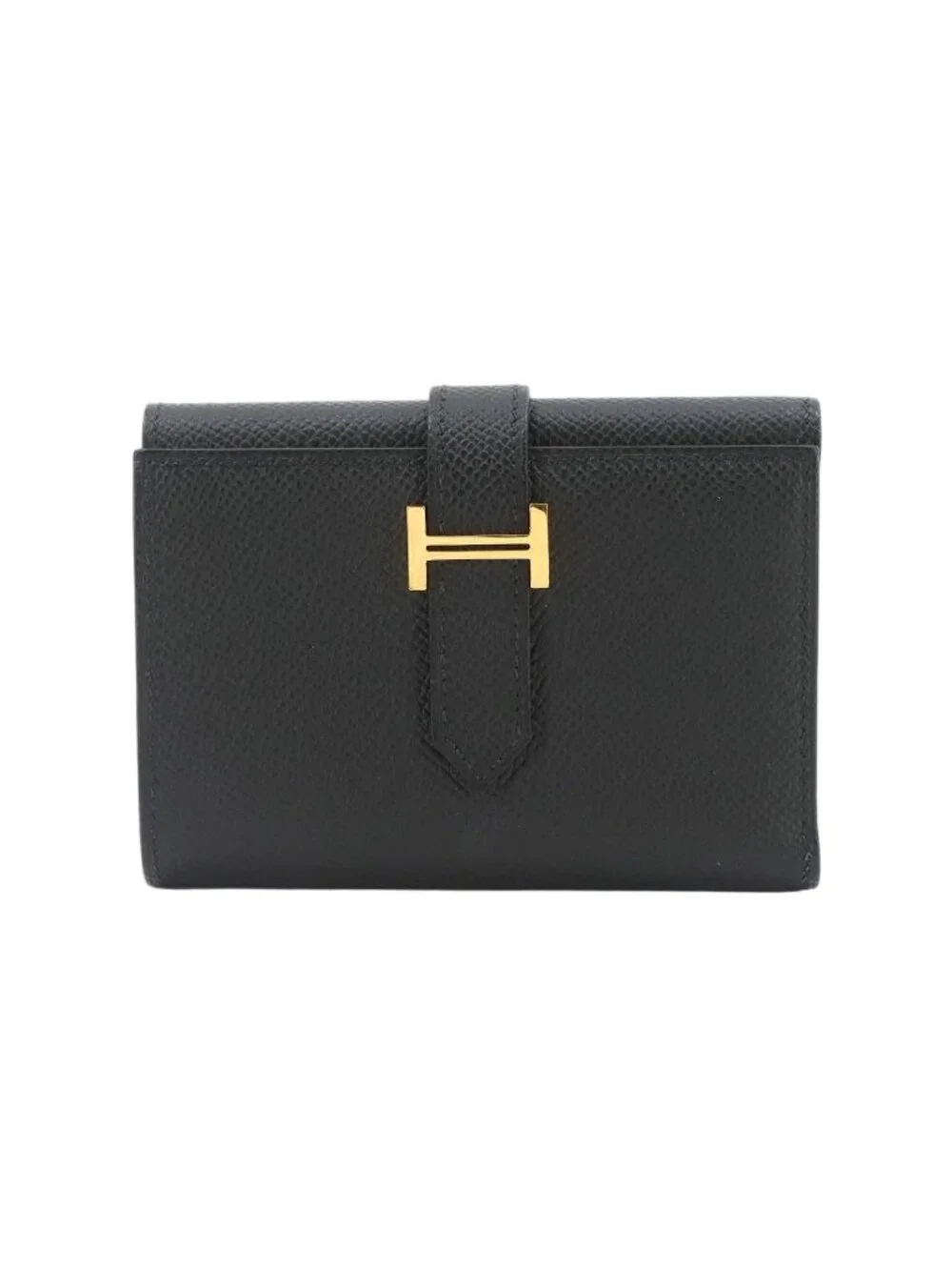 Hermes Bearn Combine Trifold Wallet Epsom Black